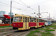 Tatra-T3SU #661-662 26-го маршрута на улице Героев Труда возле одноименной станции метро