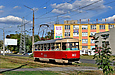 Tatra-T3SU #663 16-го маршрута на улице Академика Павлова между Салтовским переулком и Автотракторной улицей