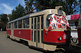 Tatra-T3SU #663 в составе CМЕ #771-663 26-го маршрута на улице Веснина возле перекрестка с улицей Мироносицкой