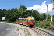 Tatra-T3SU #665-666 26-го маршрута на Журавлевском спуске