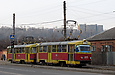 Tatra-T3SU #665-666 26-го маршрута на улице Матюшенко