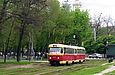 Tatra-T3SU #665-664 26-го маршрута на улице Сумской возле парка им. Горького