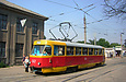 Tatra-T3SU #667 27-го маршрута на улице Кривомазова перед поворотом на улицу Октябрьской революции