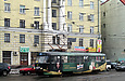 Tatra-T3SUCS #667 5-го маршрута на улице Евгения Котляра поворачивает на конечную "Южный вокзал"