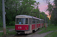 Tatra-T3SU #654-670 26-го маршрута на Московском проспекте возле конечной станции "Станция Лосево"