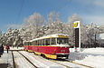 Tatra-T3SU #654-670 26-го маршрута на улице Героев Труда возле перекрестка с улицей Барабашова