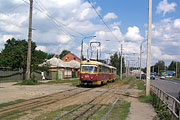 Tatra-T3SU #671-672 26-го маршрута на улице Шевченко перед остановкой "Станция метро "Киевская""