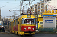 Tatra-T3SU #671-672 26-го маршрута на проспекте Тракторостроителей пересекает проспект 50 лет ВЛКСМ