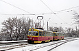 Tatra-T3SU #671-672 23-го маршрута на проспекте Тракторостроителей в районе улицы Тимуровцев