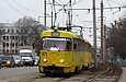 Tatra-T3SU #671-672 26-го маршрута на улице Веснина перед перекрестком с улицей Пушкинской