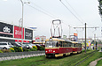 Tatra-T3SU #671-672 26-го маршрута на улице Героев труда в районе остановки "Пески"