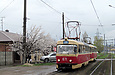 Tatra-T3SU #671-672 26-го маршрута на улице Шевченко в районе станции метро "Киевская"