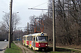 Tatra-T3SU #671-672 26-го маршрута на проспекте Тракторостроителей между улицей Танковой и улицей Хабарова
