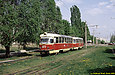 Tatra-T3SU #673-674 26-го маршрута на улице Героев Труда в районе улицы Гвардейцев Широнинцев