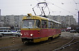 Tatra-T3SU #673 27-го маршрута на перекрестке улиц Академика Павлова и Героев Труда