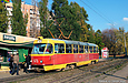Tatra-T3SU #673 16-го маршрута на улице Героев труда (остановка "Улица Гвардейцев-Широнинцев")