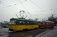 Tatra-T3SU #676-677 30-го маршрута на площади Восстания