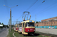 Tatra-T3SU #676-677 23-го маршрута на проспекте Тракторостроителей между улицей Танковой и улицей Хабарова
