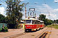 Tatra-T3SU #679-680 27-го маршрута на улице Академика Павлова в районе Салтовского шоссе