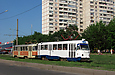 Tatra-T3SU #679-680 23-го маршрута на проспекте Тракторостроителей между остановками "Улица Блюхера" и "Сады"