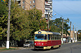 Tatra-T3SU #679 27-го маршрута на улице Москалевской в районе улицы Светлановской
