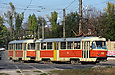 Tatra-T3SU #681-682 23-го маршрута поворачивает с Семиградского въезда на улицу Академика Павлова