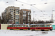 Tatra-T3SU #576-682 26-го маршрута разворачивается на конечной станции "Микрорайон 602"
