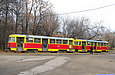 Tatra-T3SU #683-684 26-го маршрута на конечной станции "Юго-Восточная"