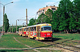 Tatra-T3SU #685-686 26-го маршрута на проспекте Тракторостроителей в районе улицы Механизаторской