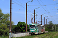 Tatra-T3SU #688-689 26-го маршрута на пробивке улицы Героев труда следует по мосту через реку Харьков