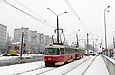 Tatra-T3SU #693-694 23-го маршрута на проспекте Тракторостроителей за перекрестком с улицей Блюхера