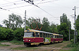 Tatra-T3SU #693-694 23-го маршрута на Московском проспекте возле улицы Свистуна