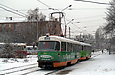 Tatra-T3SU #693-694 на улице Смольной возле цеха Салтовского трамвайного депо