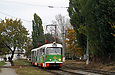 Tatra-T3SU #693-694 23-го маршрута на проспекте Тракторостроителей возле конечной станции "Салтовская"