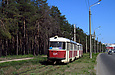 Tatra-T3SU #693-694 26-го маршрута на пробивке улицы Героев труда в районе остановки "Сосновый бор"