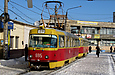 Tatra-T3SU #695-696 26-го маршрута на конечной станции "602 микрорайон"