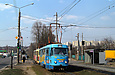 Tatra-T3SU #695-696 26-го маршрута на проспекте Тракторостроителей пересекает улицу Немышлянскую