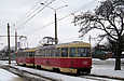 Tatra-T3SU #695-696 23-го маршрута на проспекте Тракторостроителей в районе Салтовского шоссе