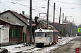 Tatra-T3SU #700-699 26-го маршрута на улице Матюшенко в районе Долинного переулка