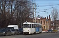Tatra-T3SU #700 27-го маршрута на улице Академика Павлова в районе перекрестка с Московским проспектом