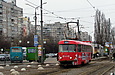 Tatra-T3SU #703 маршрута 16-А на улице Героев Труда возле одноименной станции метро