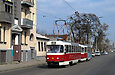 Tatra-T3SUCS/Т3-ВПСт #705-706 27-го маршрута на улице Гольдберговской возле Рыбасовского переулка