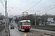 Т3-ВПСт #706 8-го маршрута на улице Плехановской поднимается на Балашовский путепровод