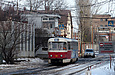 Т3-ВПСт #706 8-го маршрута на улице Смольной в районе цеха Салтовского трамвайного депо