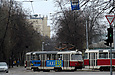 Т3-ВПСт #706 в составе сцепки #705-706 26-го маршрута поворачивает с улицы Мироносицкой на улицу Веснина