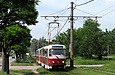 Т3-ВПСт/Tatra-T3SUCS #707-708 26-го маршрута на проспекте Тракторостроителей пересекает улицу Танковую