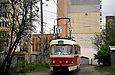 Tatra-T3M #712 7-го маршрута на улице Пахаря разворачивается на конечной "Новоселовка"
