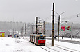 Tatra-T3SU #725-726 23-го маршрута на проспекте Тракторостроителей в районе остановки "Сады"