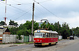 Tatra-T3SU #725 маршрута 27-Г в Семиградском въезде