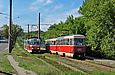 Tatra-T3SU #725-726 и 600-660 23-го маршрута на проспектеТракторостроителей в районе Петренковского озера